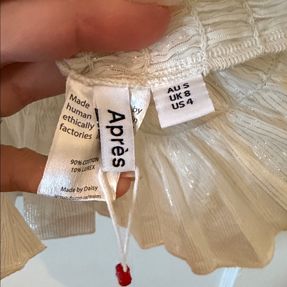 Chic White Ruffled Mini Dress - Picture 3 of 5